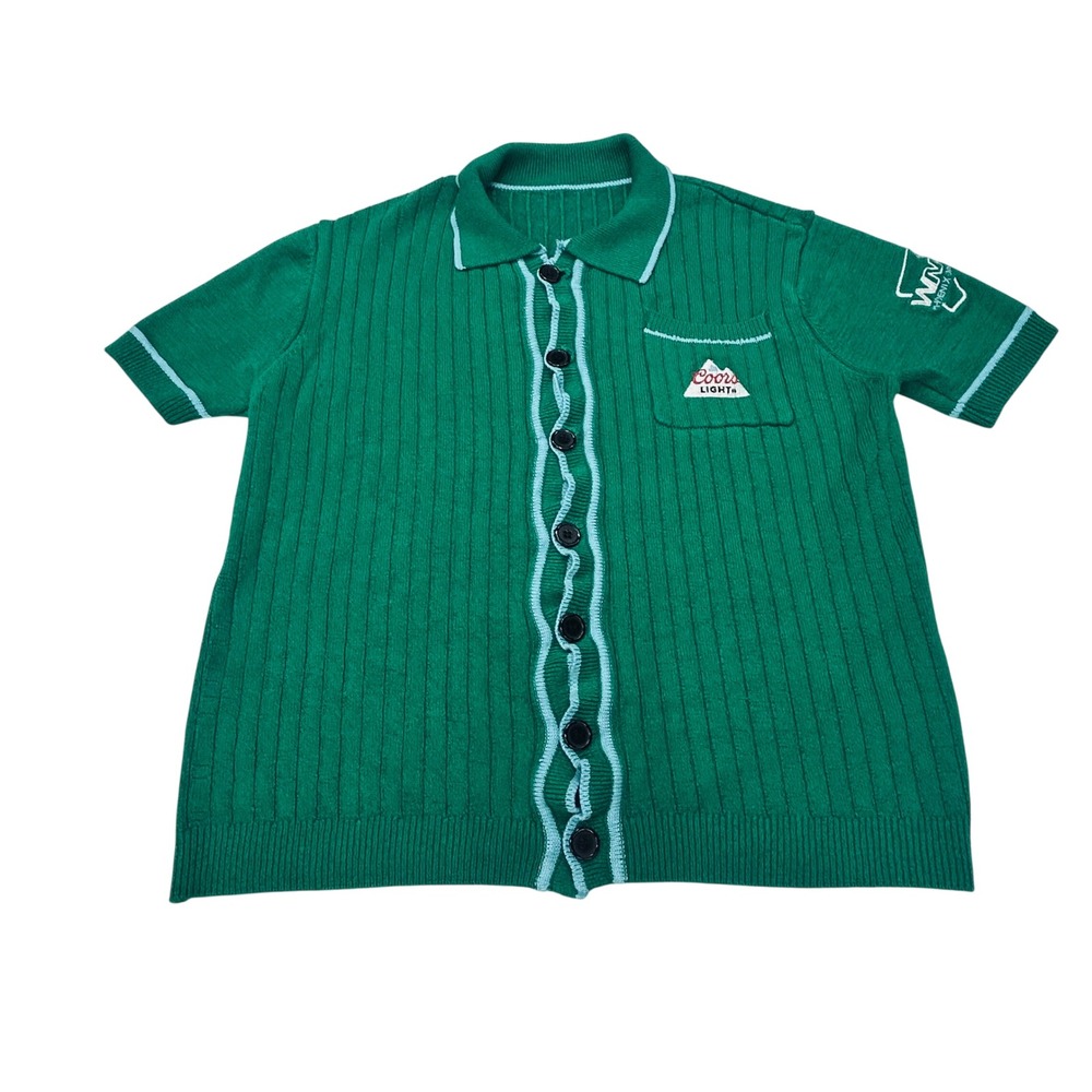 Waste Management Phoenix Open 16th Hole Polo Sweater M Coors Light Green Golf